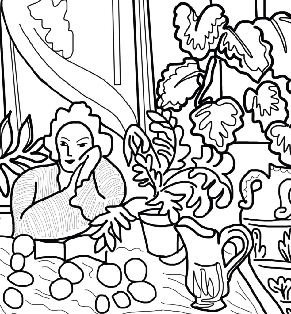 House of Arts // This is a detail of the amazing art coloring page printable