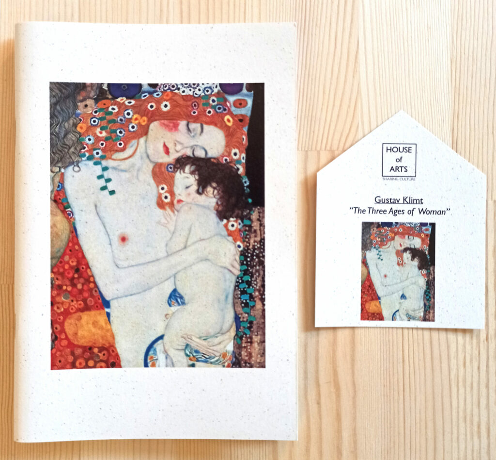 Taccuino Klimt Three Ages of Woman // Quaderno House of Arts rilegato a mano con carta riciclata certificata FSC ispirato al quadro di Gustav Klimt